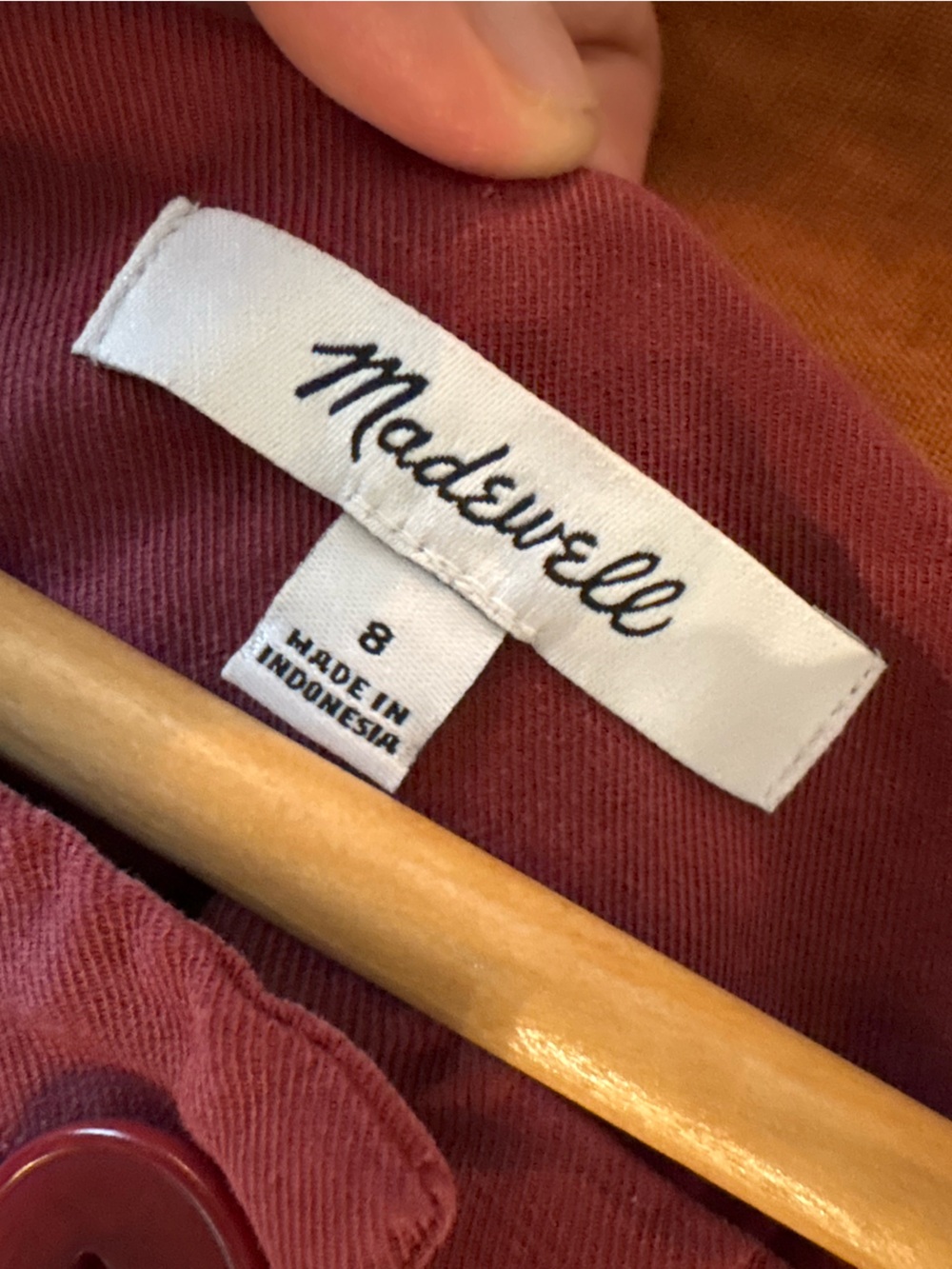 Madewell Rust-Red Button Front Square Neck Vest - Picture 7 of 12